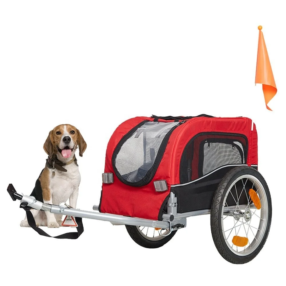 Wholesale supply bicycle trailer folding cargo / dog bike trailer for sale
