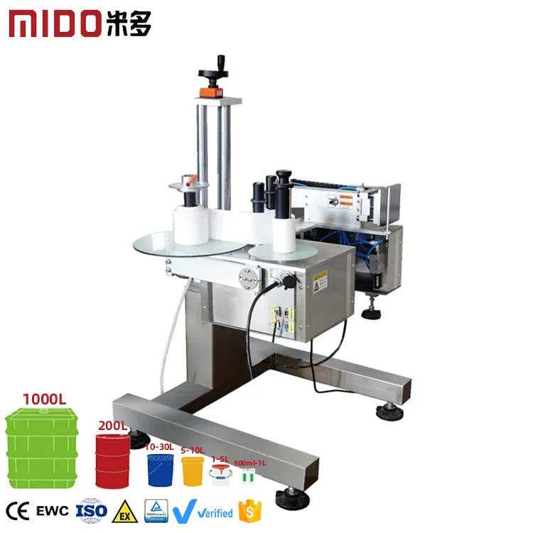 Lubricant Oil 200L Steel Bucket Drum Barrel Online Printing And Digital Labeling Machines