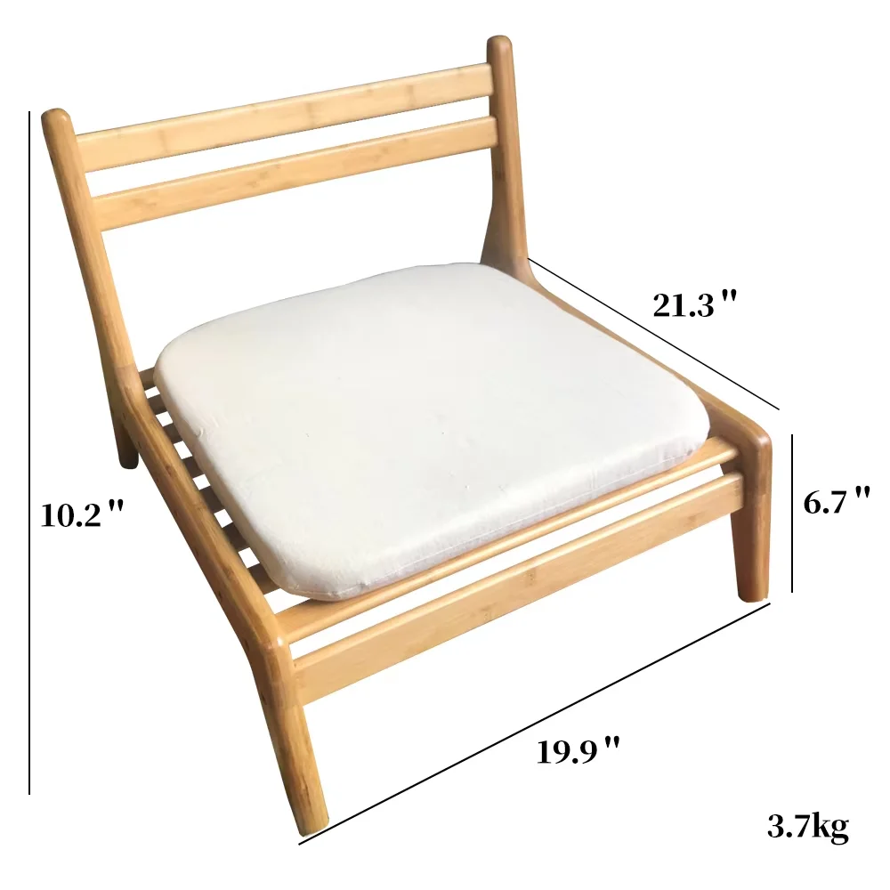 2024 Eco-Friendly Bamboo Floor Seat Chair for Sitting on Unique Japanese Cushion Accent Furniture Tatami Style for Living Room