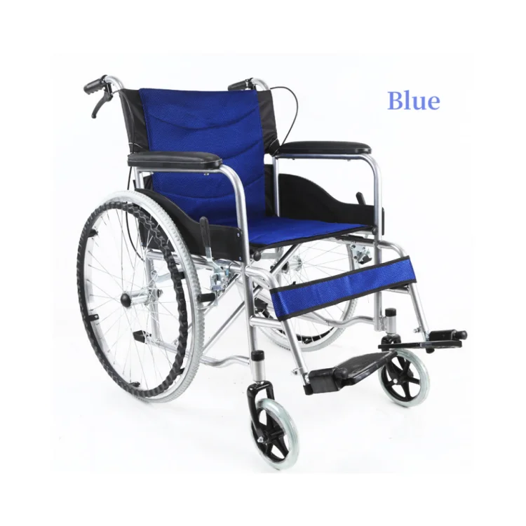 Factory supply Chair with spoked wheel for Disabled Aluminum Alloy Pedal Wheelchair Foldable