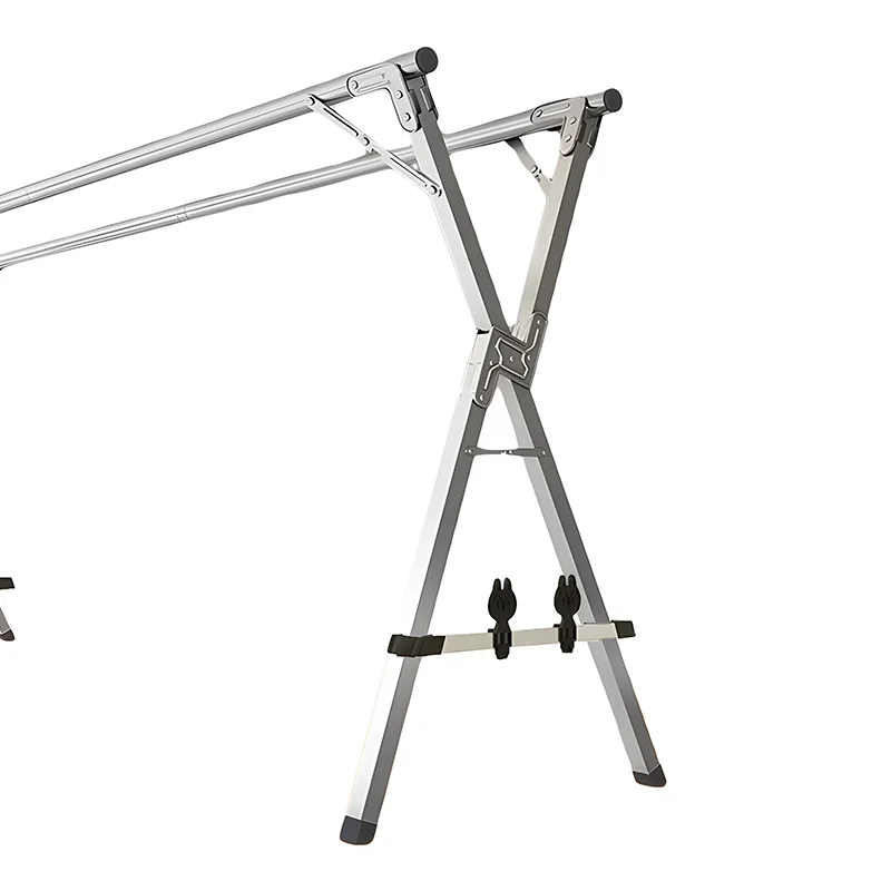 Superior quality Household Indoor Balcony Folding Simple Hanger Floor Clothing Rod Drying Clothes Racks with shoes holder