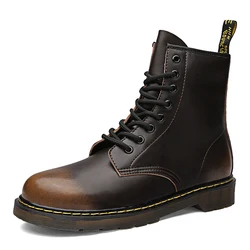 Cheap  Factory Price Fashion Design Winter Men Boots Leather Casual Boots
