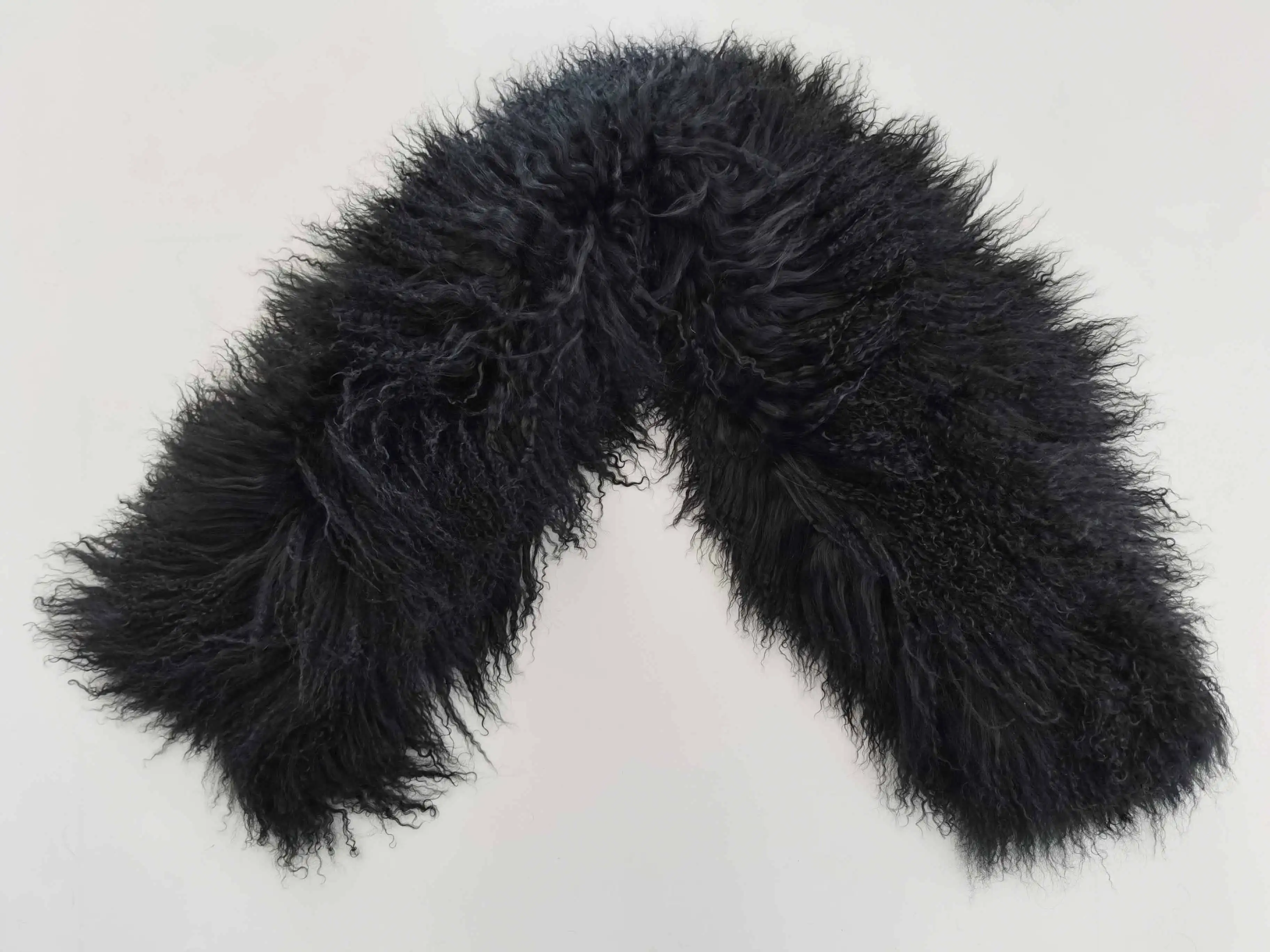 Real Tibetan Sheepskin Fur Scarf Winter Autumn Warm Real Mongolian Sheep Fur Shawl Women Long Curly Fur Scarf Ladies