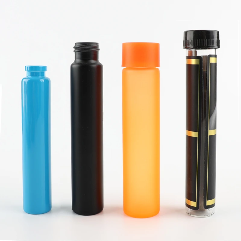 116Mm 125Mm 120Mm Child Proof Screw Top Glass Tube with Custom Stickers