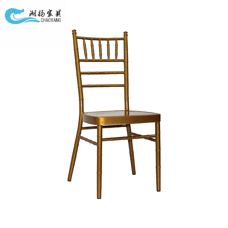 Wholesale metal stackable event tiffany chiavari wedding chair with cushion