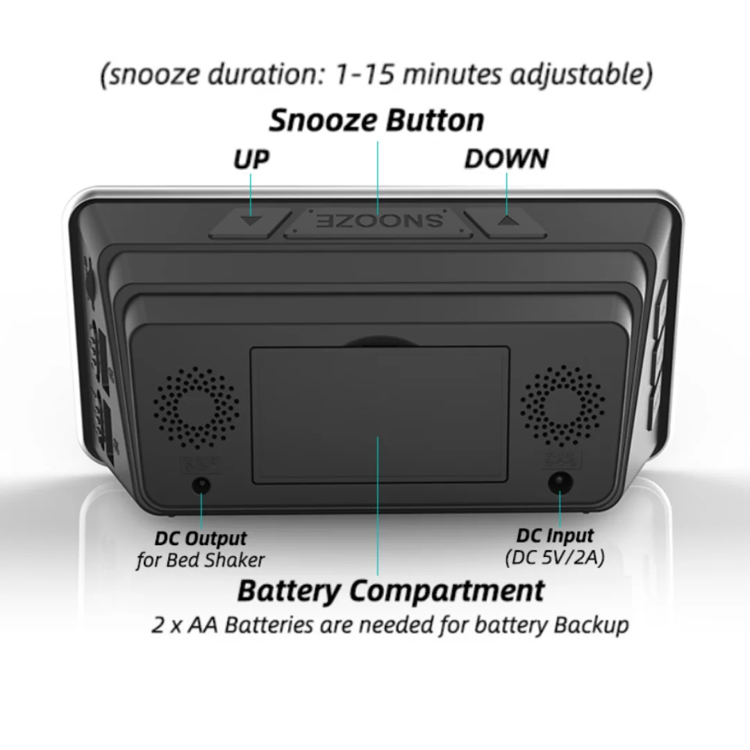 Vibrating Pillow Alarm Clock with Vibro Pad Deaf Clock Vibration Wekker Klok Clock Alarm Vibrate Deaf for The Deafs And Elderly