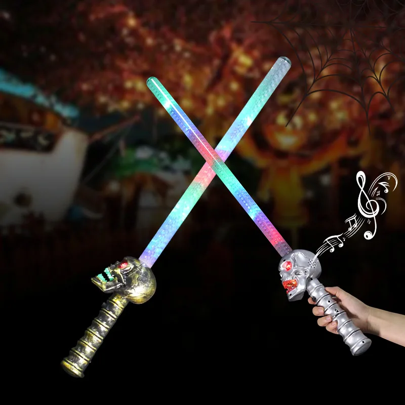Novelty Kids Birthday Party Decoration Flashing light up Magic Wands Stick With Music Sound Manufacturer LED Flashing Lightsaber