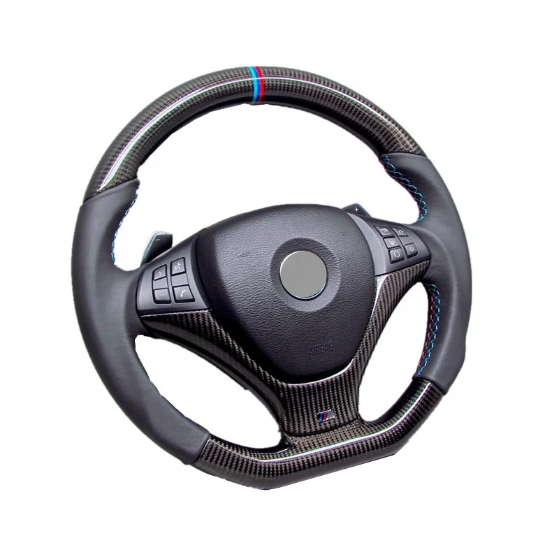 Автомобильное рулевое колесо из углеродного волокна для BMW E70 X5 E71 X6 с кольцом 3 м Спортивное Рулевое Колесо