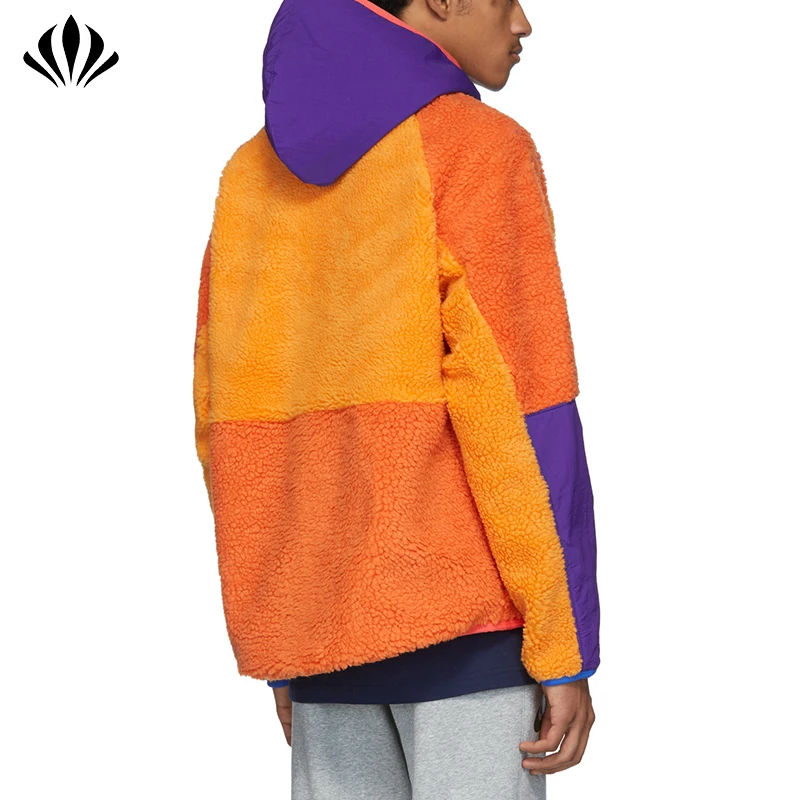 Classic Baseball Hoodies Men Spring Warm Patchwork Contrasting Color Half Zip Tracksuit Closure Pullover Men Zipper Hoodies