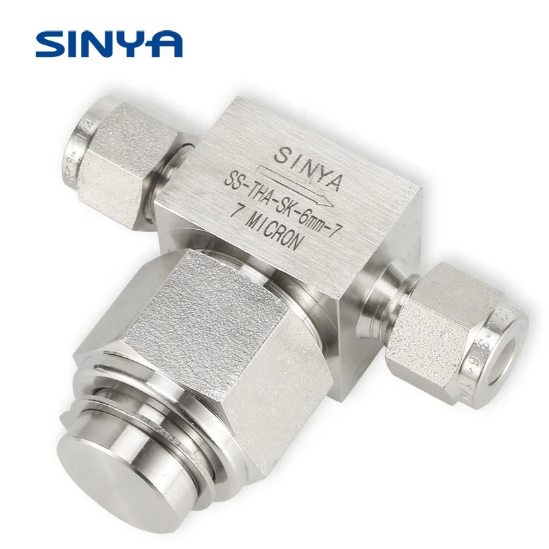 High Pressure Air Liquid Stainless steel 316/316L  0.5um 2um 7um 15um 60um 90um Micron Instrumenation Tee Filter