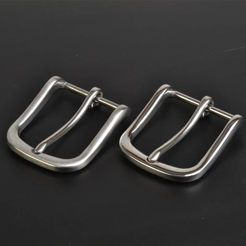 Stainless steel belt buckles 35 mm pin buckle for leather belt brushed polished