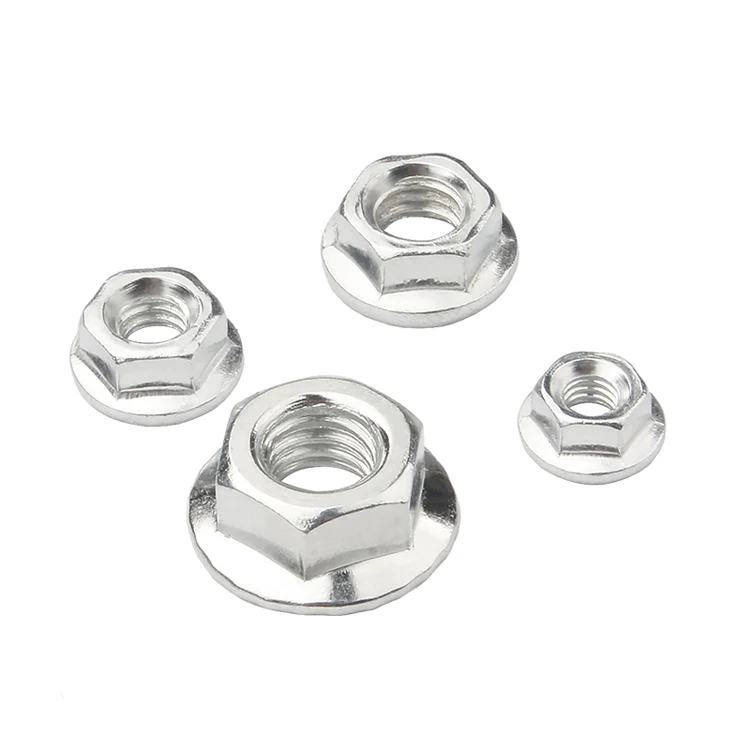 Mass Stock  High Precision Flange Nut SS 316 Hex Flange Nuts