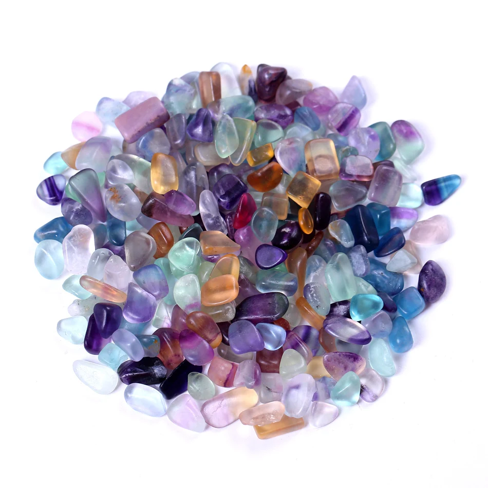 Bulk Wholesale Polished Colorful  Crystal Rainbow Fluorite Tumbled Stone