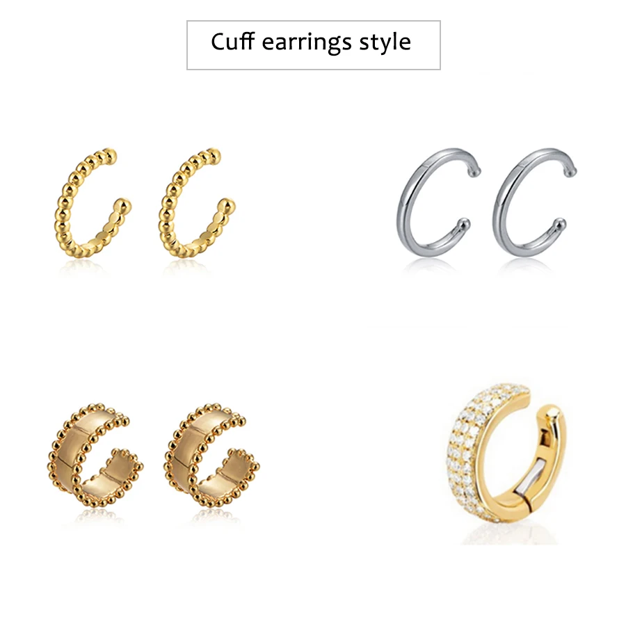 
Peishang Custom 925 Sterling Silver 14K 18K 24K Gold Plated CZ Cubic Zirconia Small Enamel Cuff Hoop Huggie Earrings Jewelry 
