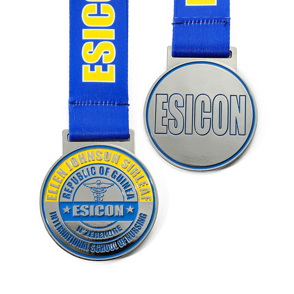 Customized for basketball, football and other ball sports with three color metal paint electroplating medals for souvenir