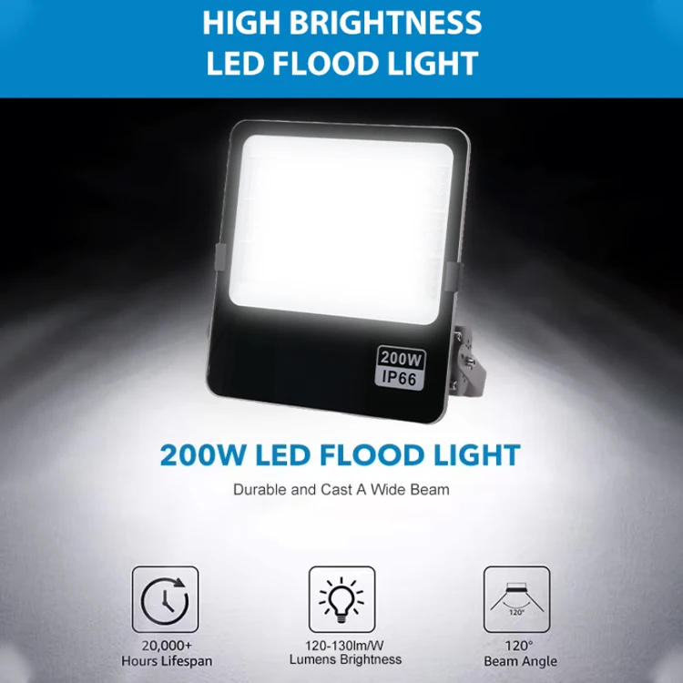 Best Seller High Quality 50W 100W 200W 300W 400W 600W Angle Adjustable Ip66 Waterproof Die Cast Aluminum Led Flood Light