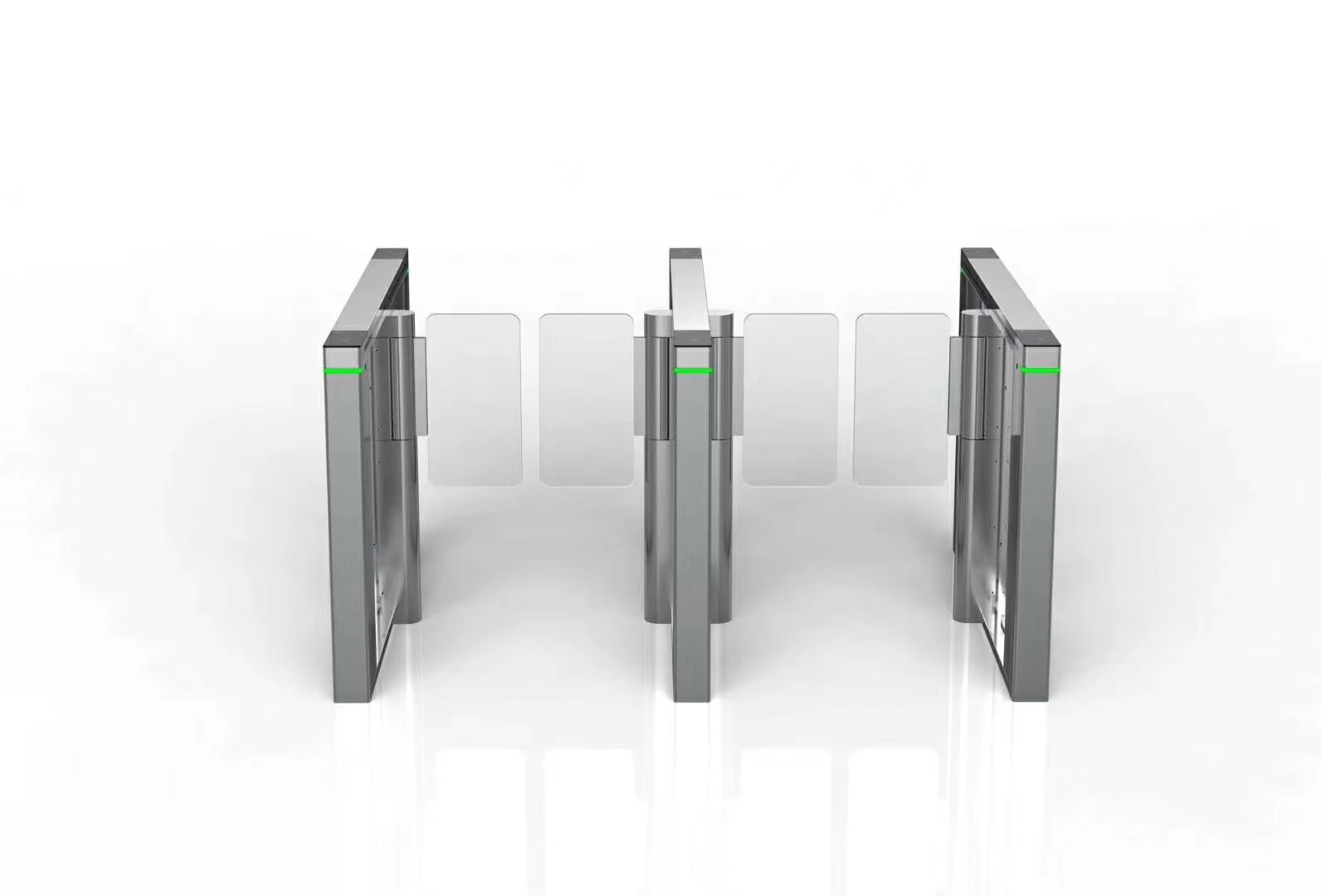 Automatic Swing Barrier Turnstile Speed Gate Half Height Glass Speed Sensor Gates For Pedestrian Passing