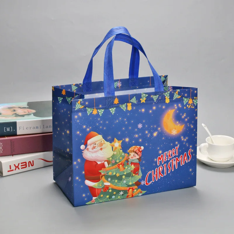 Wholesale Gift Bags Non Woven Degradable Promotional Christmas Shopping Bag