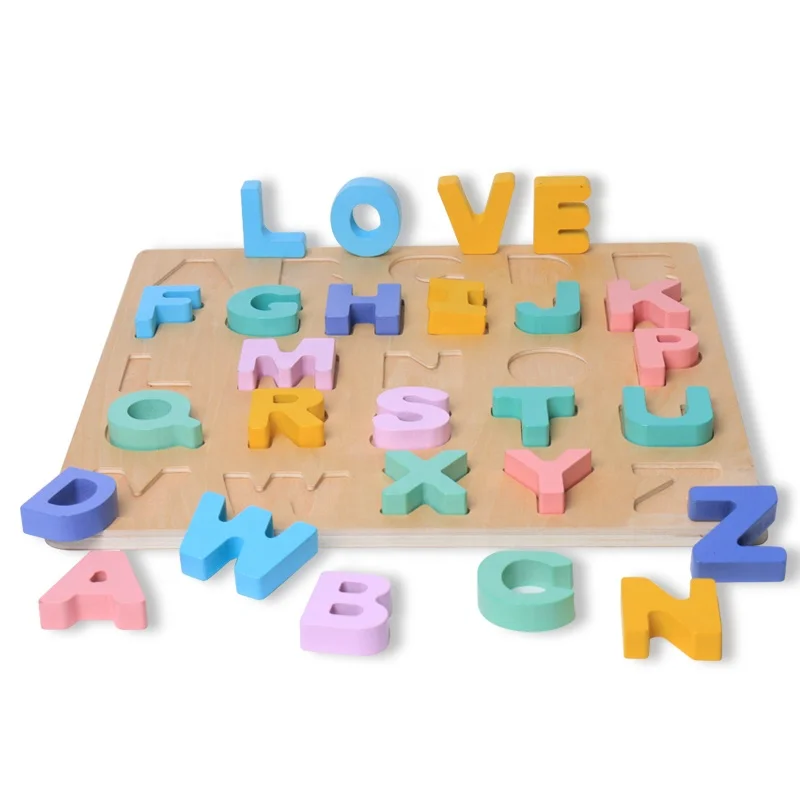 
Multifunction Early Educational Math Teaching Shape Learning Wooden Letter Number Jinsaw Puzzle 