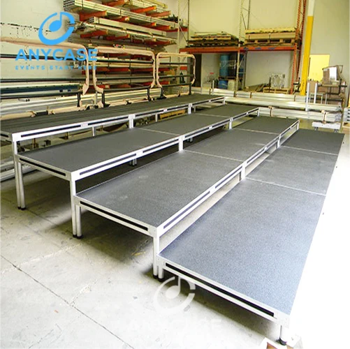 Durable adjustable 4 legs simple aluminum stage platform event rent stage