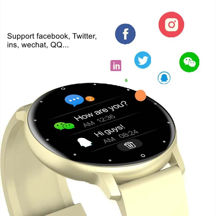 Легкий дизайн сенсорный экран Reloj Inteligente пульсометр фитнес спорт умные часы мониторинг здоровья ZL02