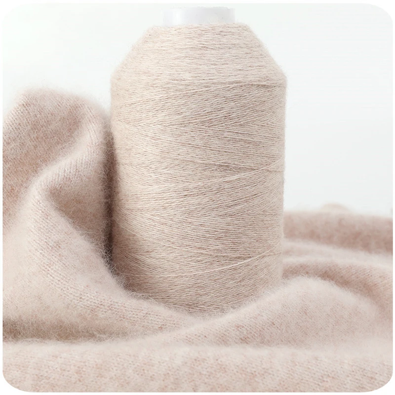 MENCA 200g/cone 100% Goat Cashmere Yarn for Machine Knitting 26s/2 Count for Women Scarf Mongolian Cashmere Hand-Knitting Yarns