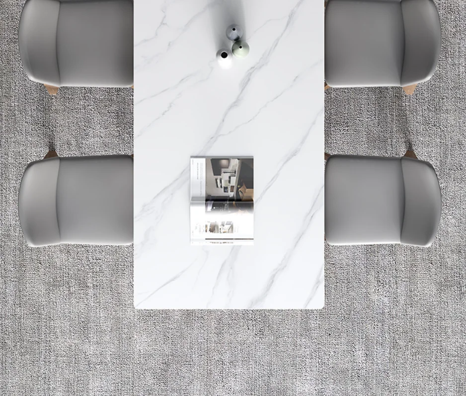 Morden Luxury Design Marble Top Dining 4 or 6 Chairs Table Set Dinning Table Set Wood Dining Table