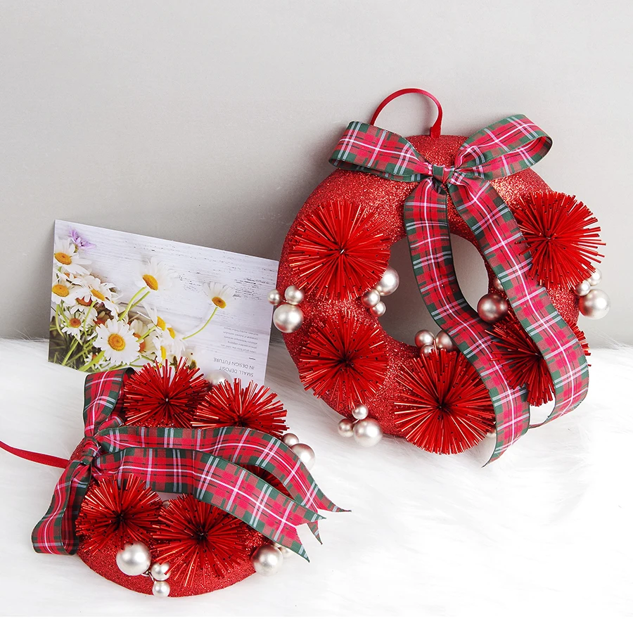 New design christmas tree Wreath ornaments Glitter Garland Xmas Wreath