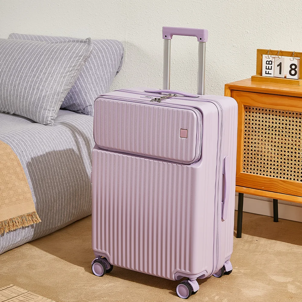 2024 New Style Best Travel Business Carry On Luggage Lock Abs 20 Inch Trolley Laptop Colorful Suitcase Set