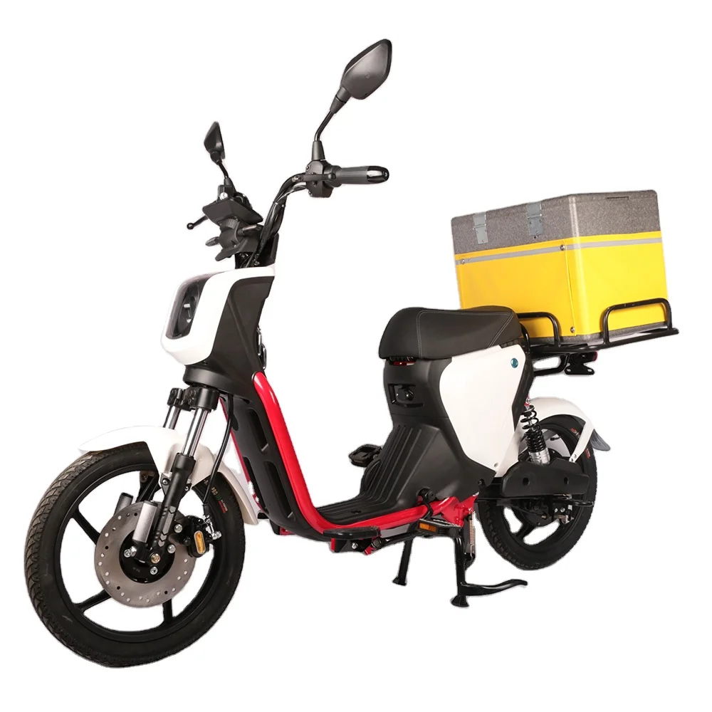 high carbon steel frame 48v 500w lithium battery brushless motor cargo ebike delivery electric scooter