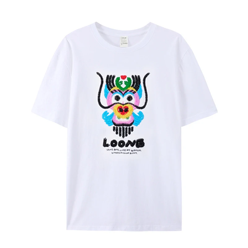 custom logo letter oversized cotton and polyester back screen printing large area men t shirts for men