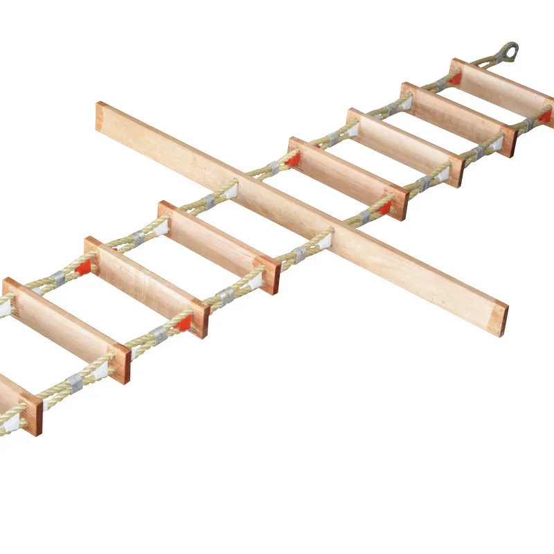 Factory good quality marine boat marine safety Emergency Escape wooden Rope Ladder