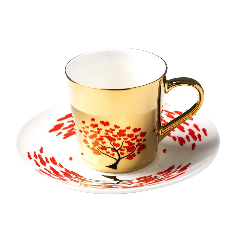 
Custom ceramic espresso coffee cup ceramic porcelain mug cup set 