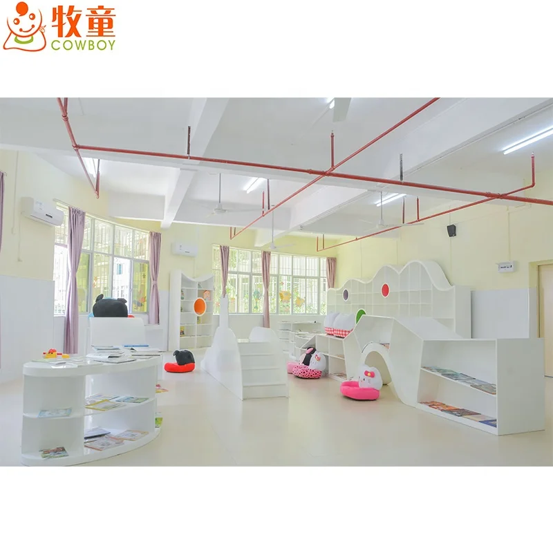 High Quality Library Furniture Bookcase Luxury Solid Plywood Bookshelf For Private International School