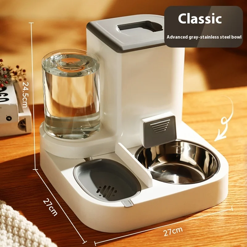 Large Automatic Pet Dog Feeder Drinking Fountain Dog Food Bowl Pets Water Dispenser Pet Water Dispenser