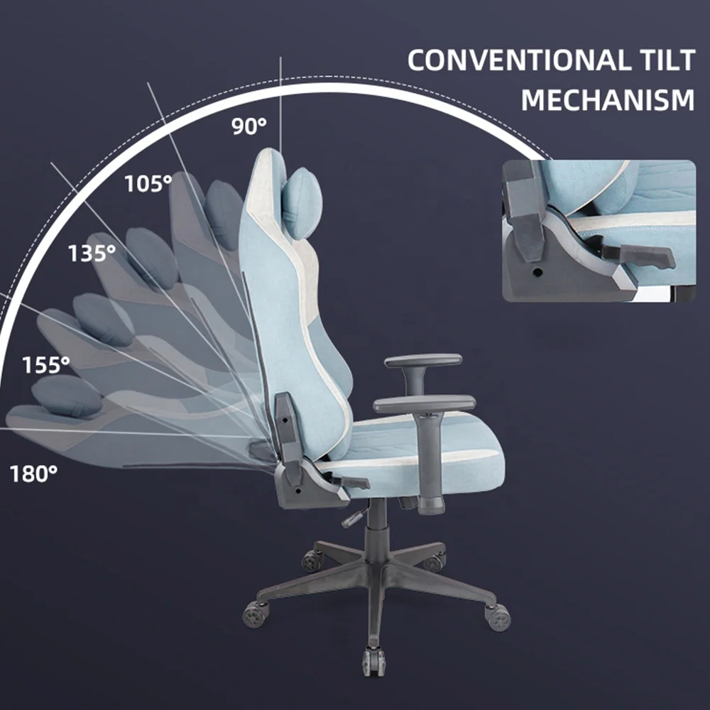 Wholesale High Back Gamer Chair Racing 3D Armrest Blue Ergonomic Gaming Chair Computer