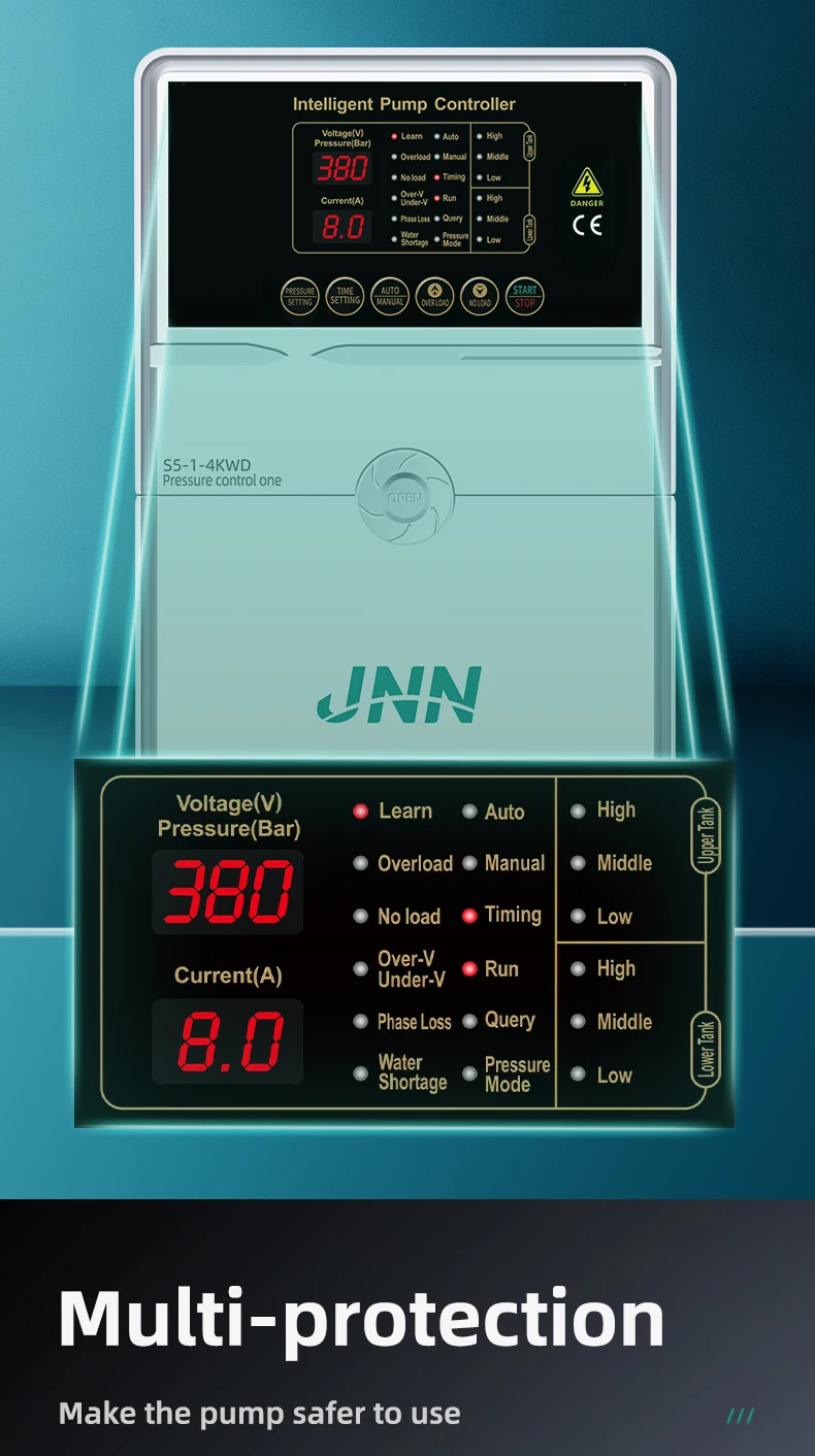 JNN 7.5KW Automatic pump controller pressure control for 3phase water pump