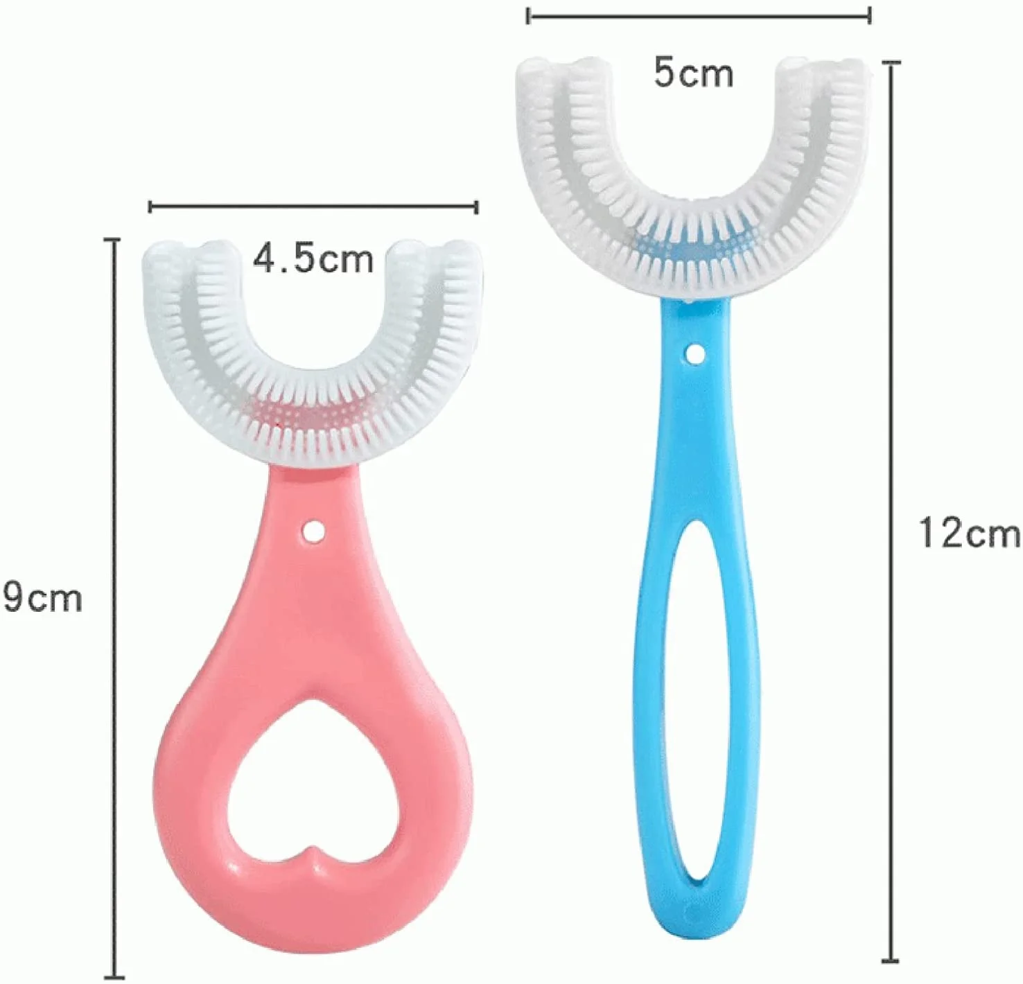 Food Grade Soft Silicone Brush Head Oral Kids Toothbrushes Kids U-Shaped Toothbrush