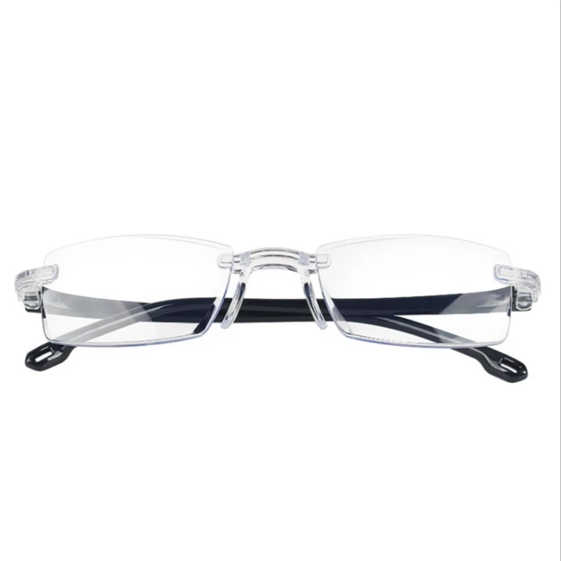 Fashion Trimming Elegant Glasses Rimless Men Woman Anti Blue Light Reading Glasses H1198