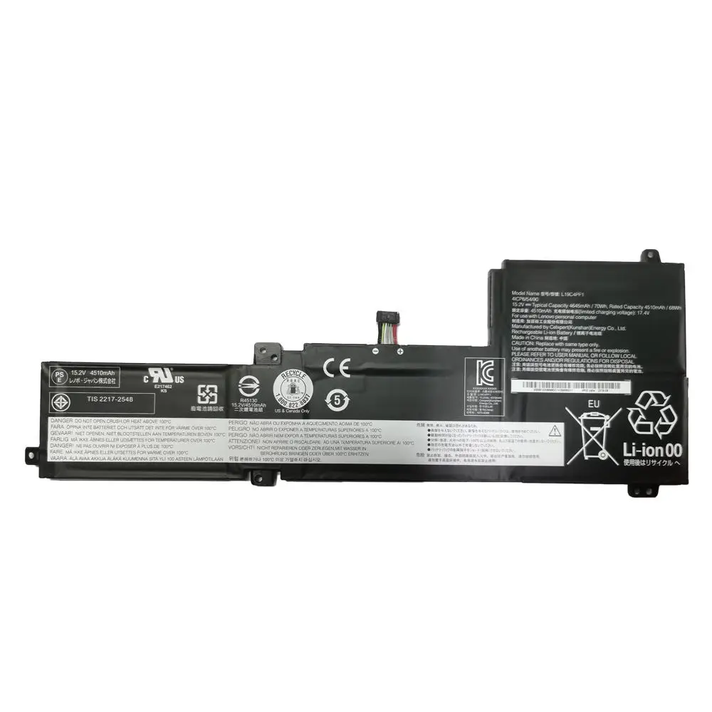 New 15.2V 68WH L19C4PF1 Battery for Lenovo Ideapad 5-15IIL05 series 5-15ARE05 L19L4PF1 L19M4PF1 Laptop Battery for Sale