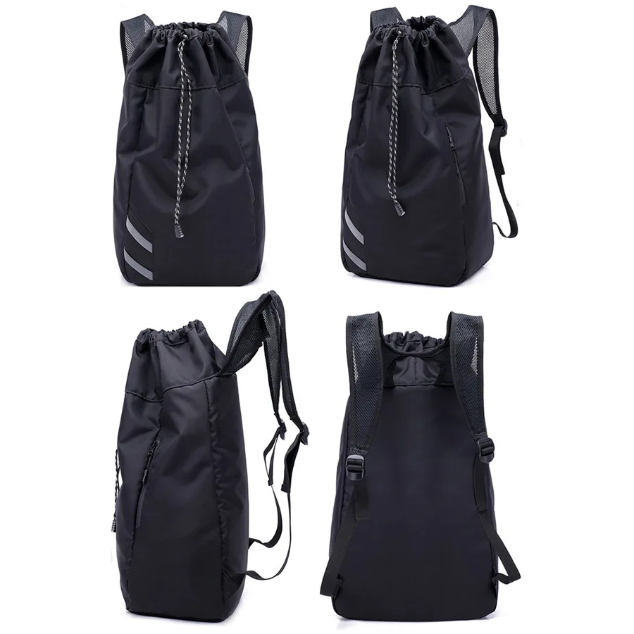 Basketball Backpack Waterproof Nylon Drawstring Shoulder Basketball Bag Large Outdoor Sports Backpack