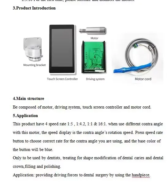 TEALTH Brushless Dental Electric Motor E Type dental motor electric