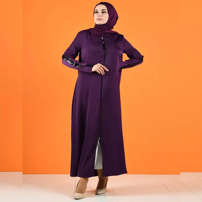Beautiful muslim abaya islamic clothing long islamic dress for ladies iraq turkish abaya women muslim dress with zipper