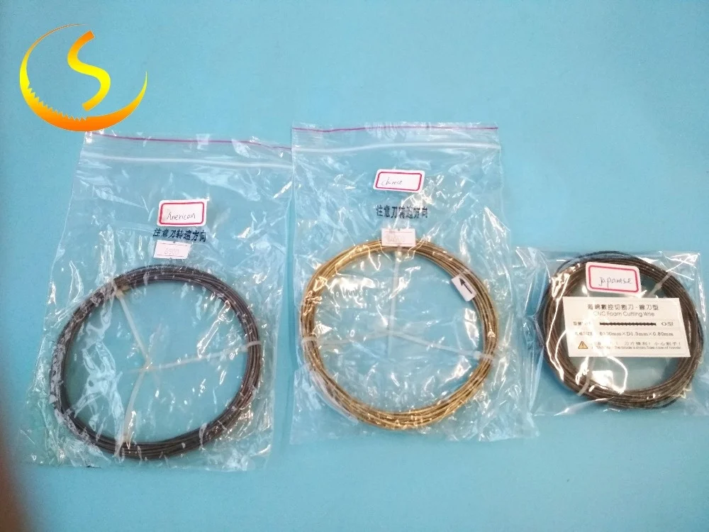 cutting wire for rook wool, calcium silicat, flexible foam etc.