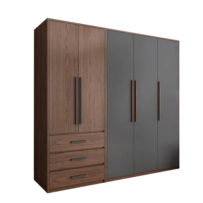 Скандинавский современный экономичный сборный Массивный деревянный шкаф для спальни