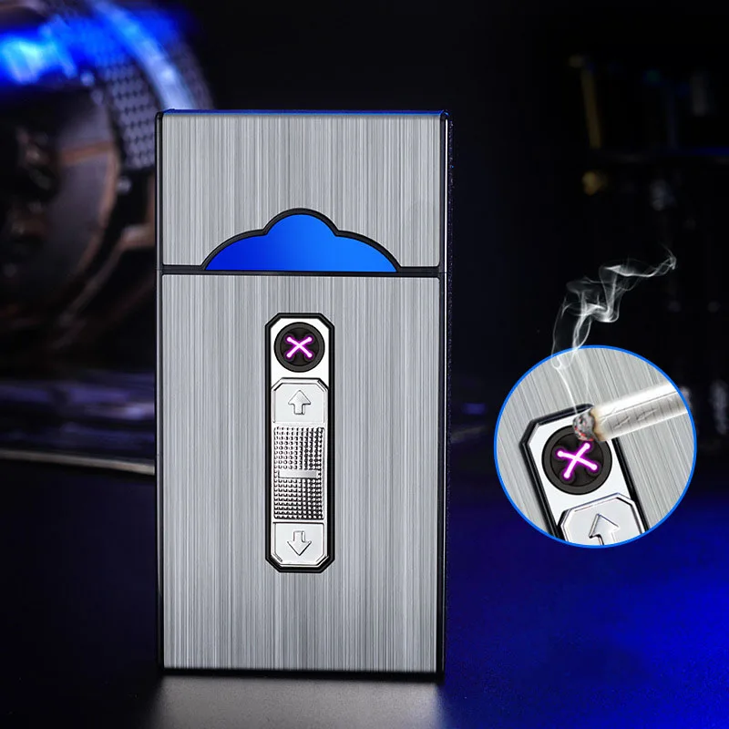 Оптовая продажа портсигар с зажигалкой USB Перезаряжаемый