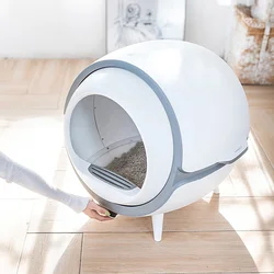 YHpet Hot Selling  Large Enclosed Automatic Intelligent Self Cleaning Cat Litter Box with UV light for cats no need poop bags