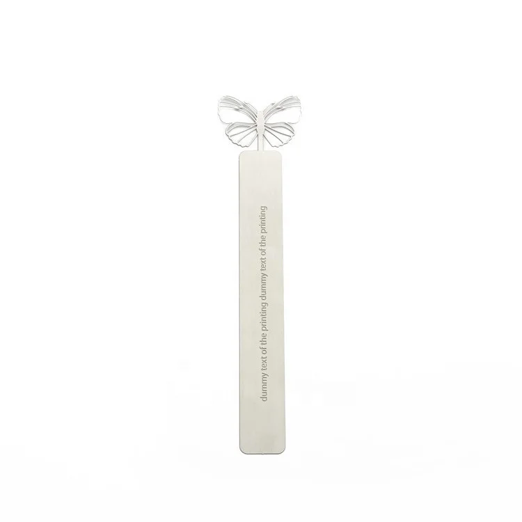 Metal Bookmark Custom Blank Books Silver Plated Metal Book Marks Etching Stainless Steel Bookmarks With Logo