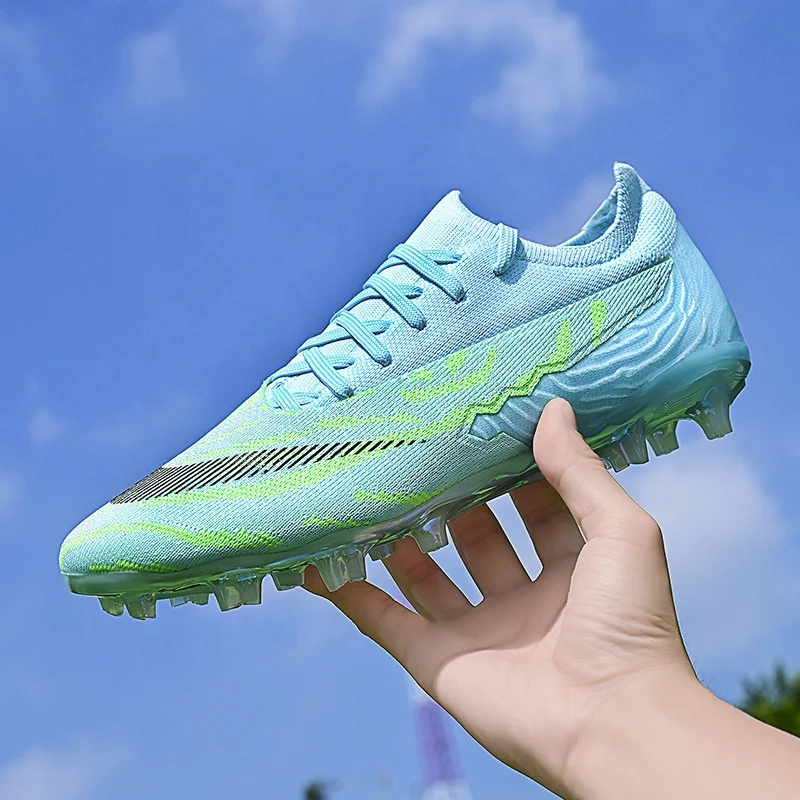 Тренировочные ботинки Luson AG для студенческих футбольных матчей высокие кроссовки молодежных соревнований Нескользящие футбольные бутсы