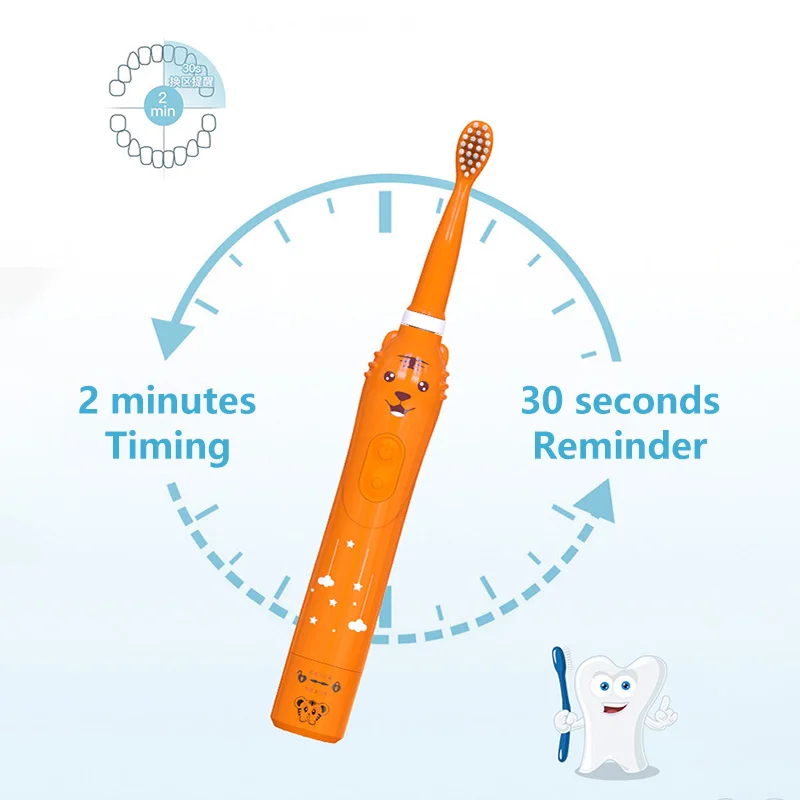 Children Cartoon Music Electric Toothbrush USB Charging Waterproof Soft Bristle Tooth brush